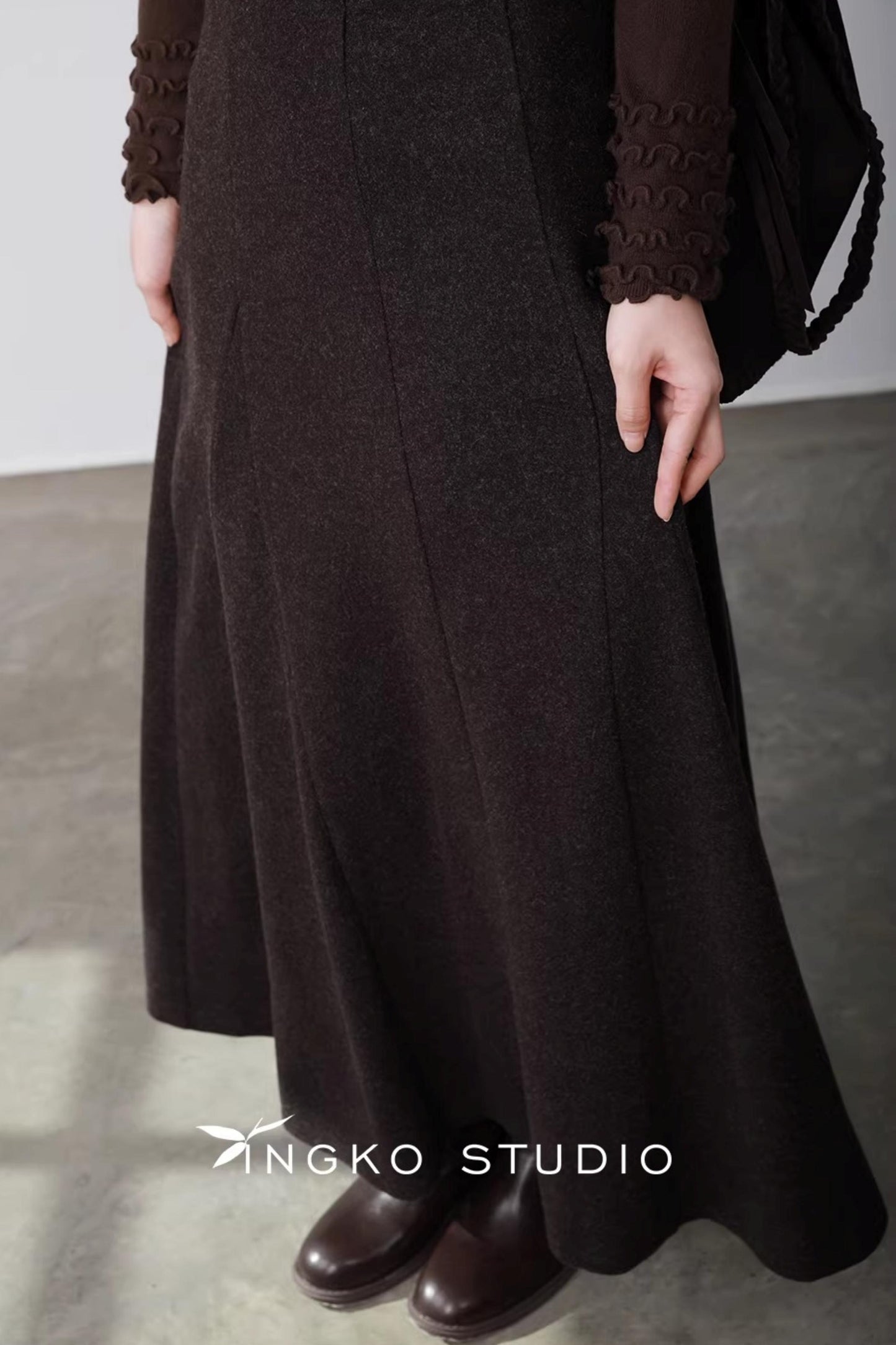 Warm Brown Braided Skirt
