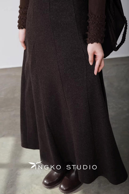 Warm Brown Braided Skirt