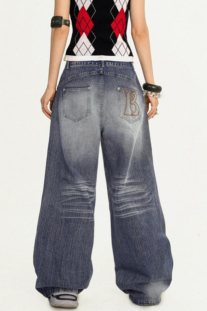 American Vintage Denim Wide-leg Pants