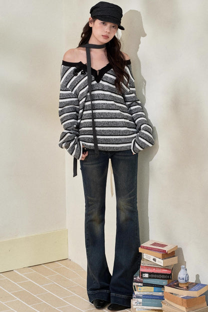 Blue Vintage Slim Denim Trousers