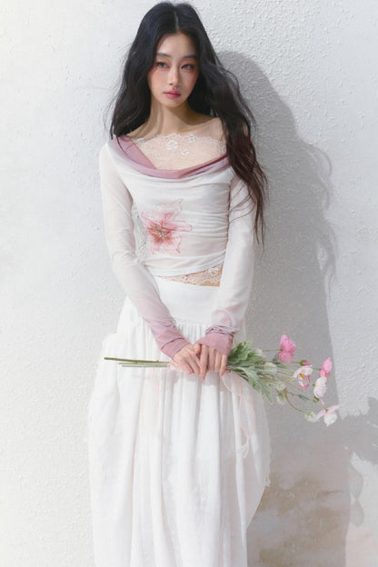 Romantic Lace Patchwork Tee