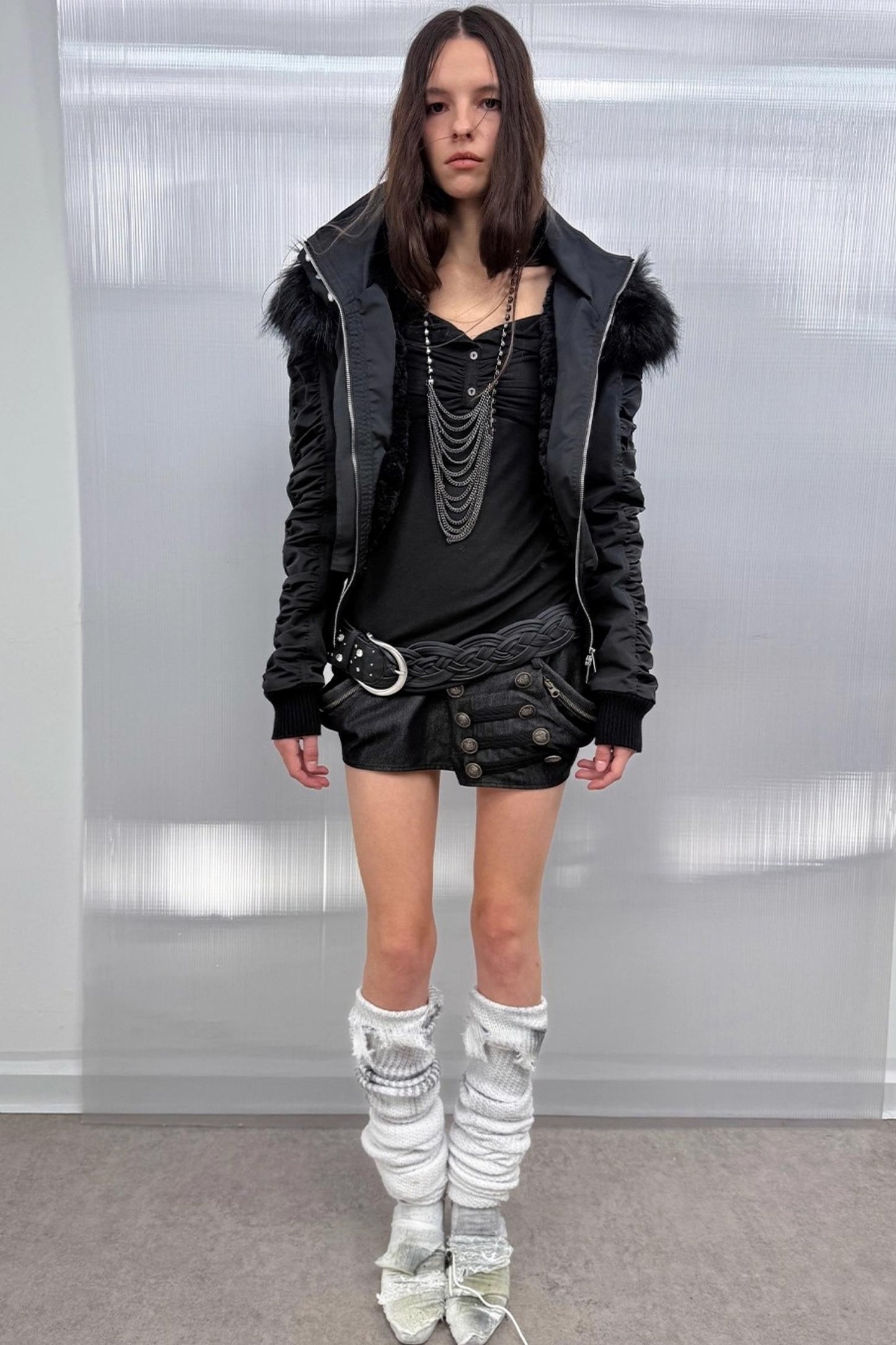 Autumn Short Waist Fur Jacket