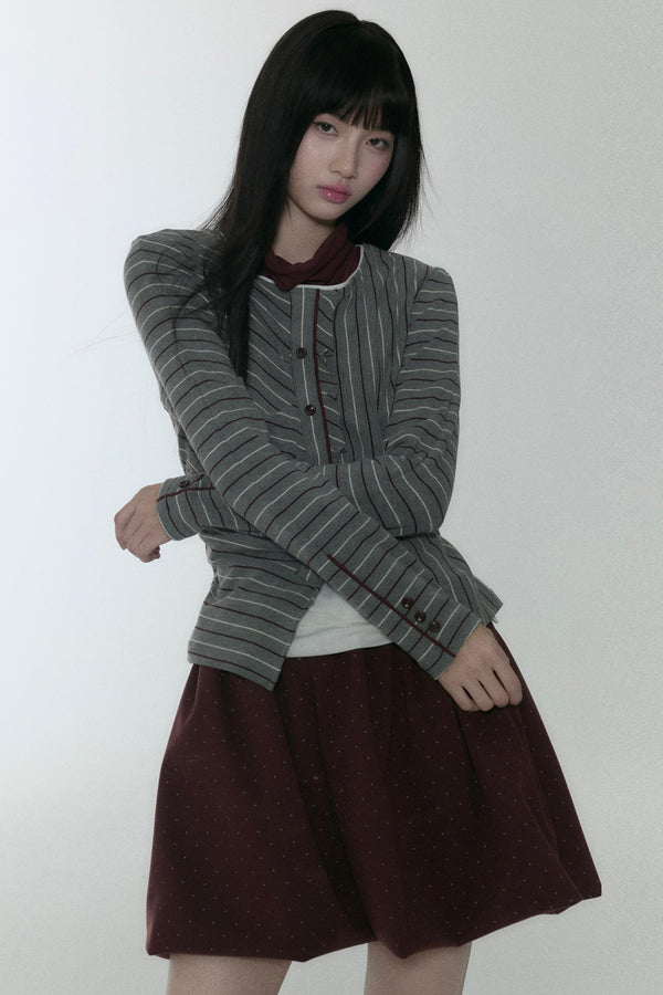 Layered Stripe Long Sleeve Top