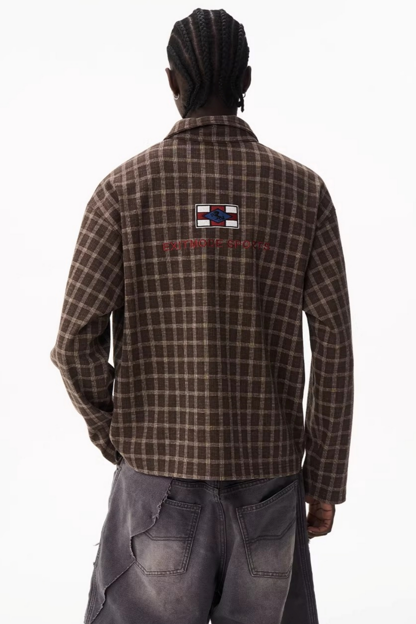 American Retro Plaid Polo Shirt