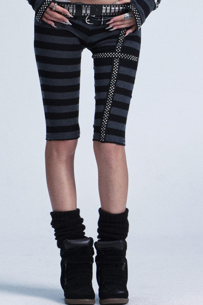 Elastic Striped Fingerless Top Set-Up