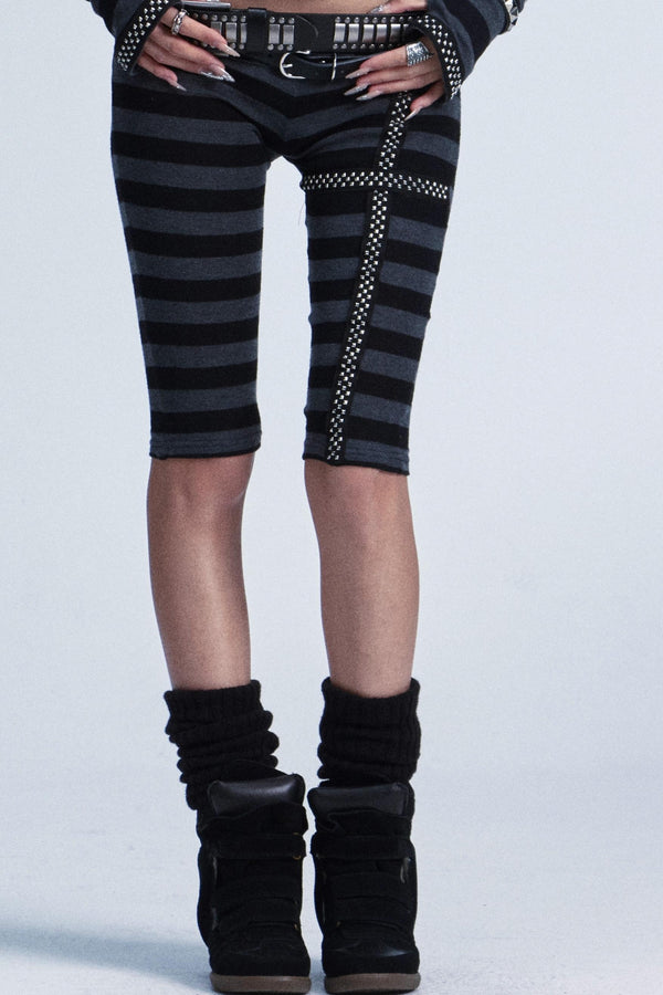 Elastic Striped Fingerless Top Set-Up