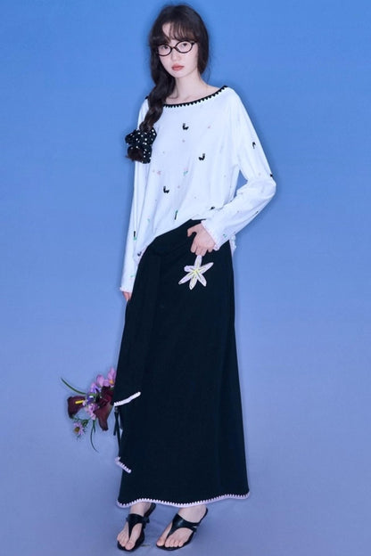 Star Flower Tencel Skirt