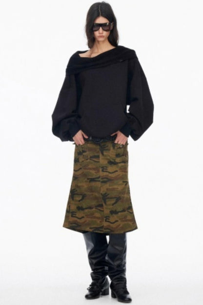 Vintage Camouflage Mermaid Skirt