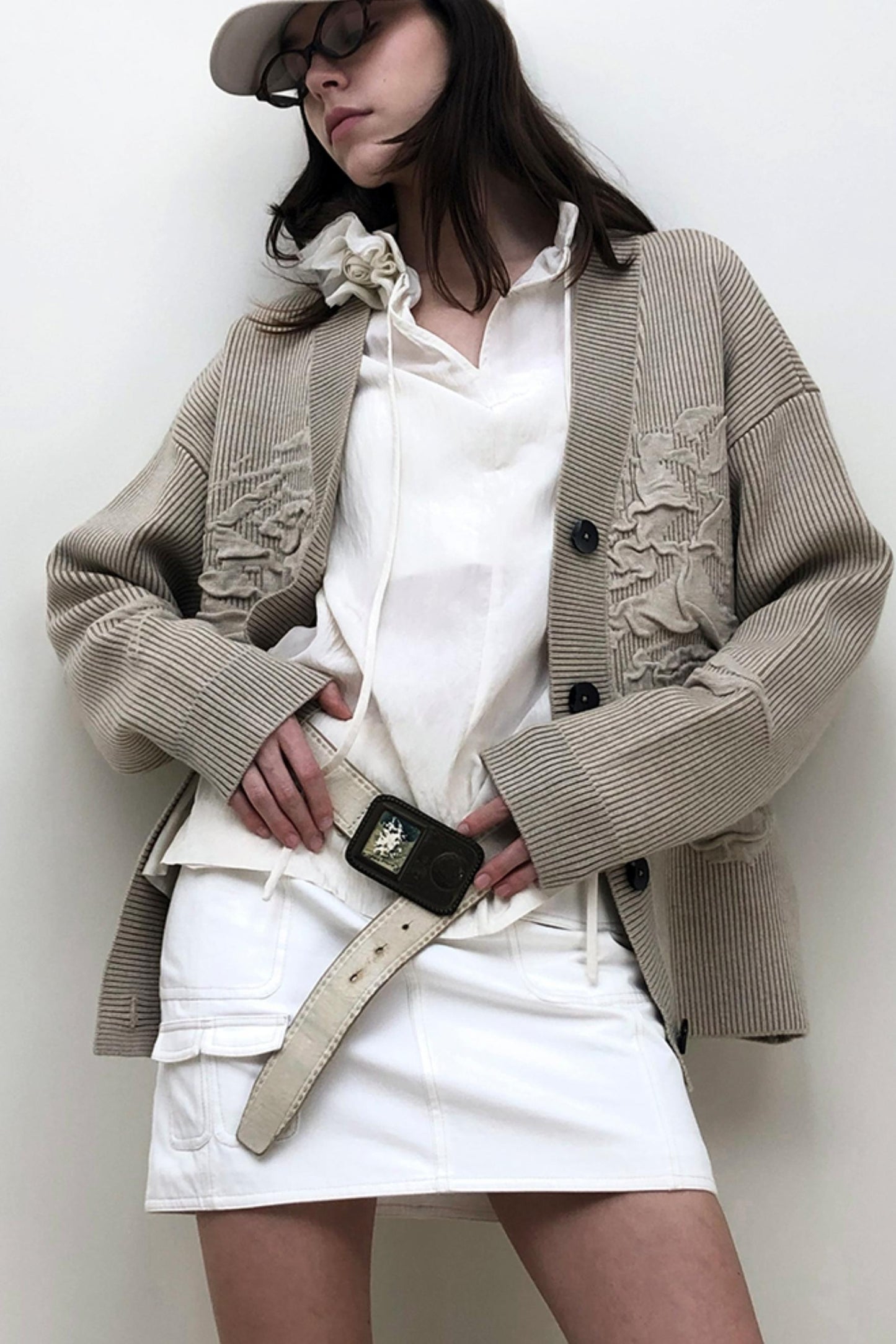 Retro Jacquard Knit Sweater Jacket