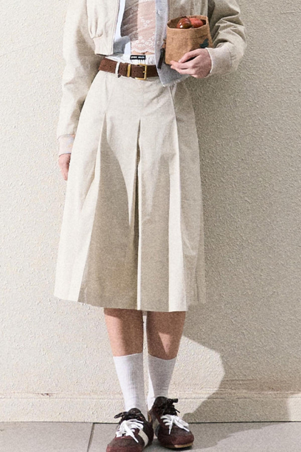 Elegant Cotton Jacket & Skirt Set-Up