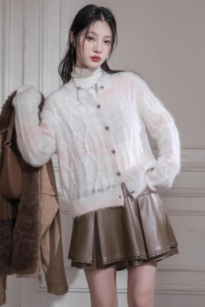 Gradient Alpaca Wool Cardigan