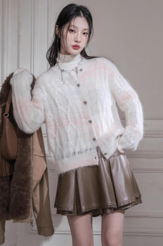 Gradient Alpaca Wool Cardigan