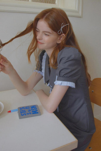 Vintage Ruffle Bow Dress