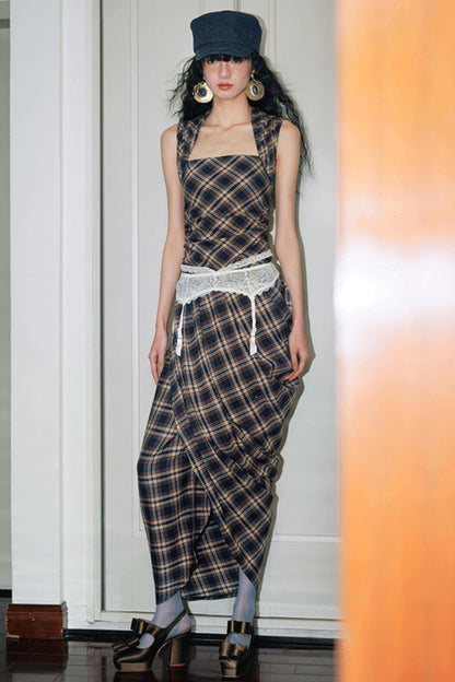 Floral Asymmetrical Crop Dress