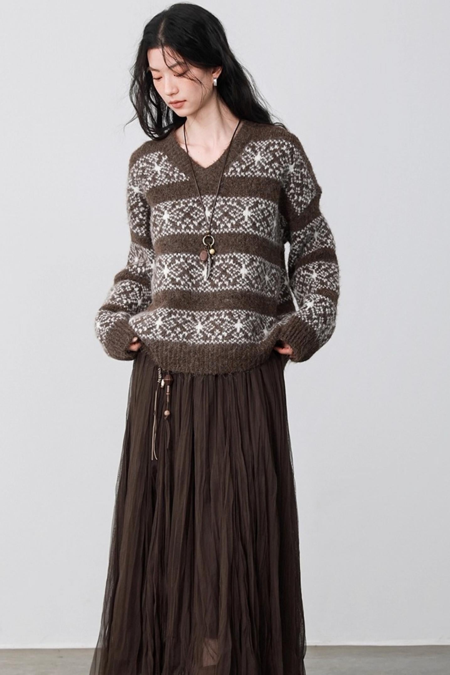 Fair Isle Latte Sweater