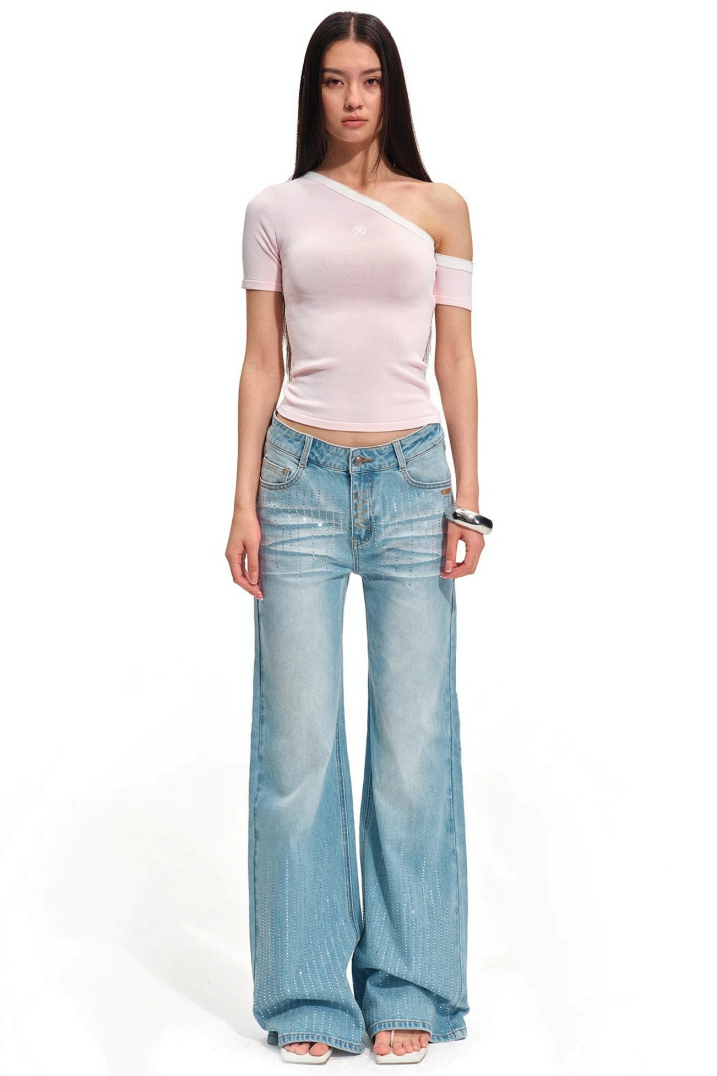 Shiny Vintage Denim Pants