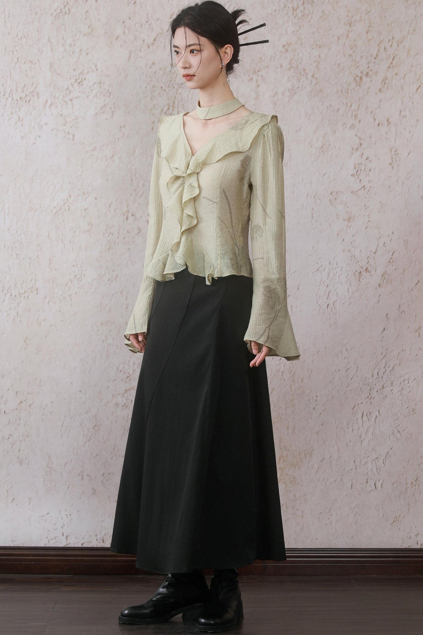 Malt Yellow Ruffle Top