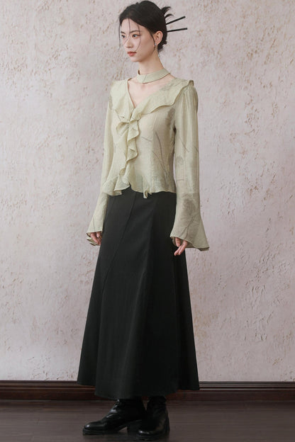 Malt Yellow Ruffle Top