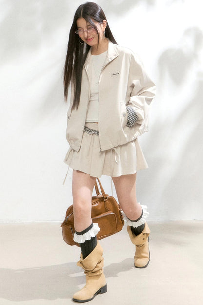 Minimalist Jacket Culotte Skirt Set-Up