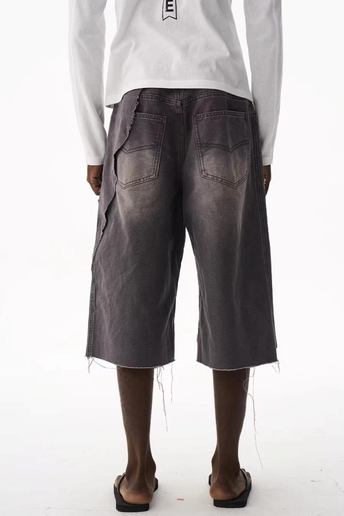 Double-Layer Distressed Shorts