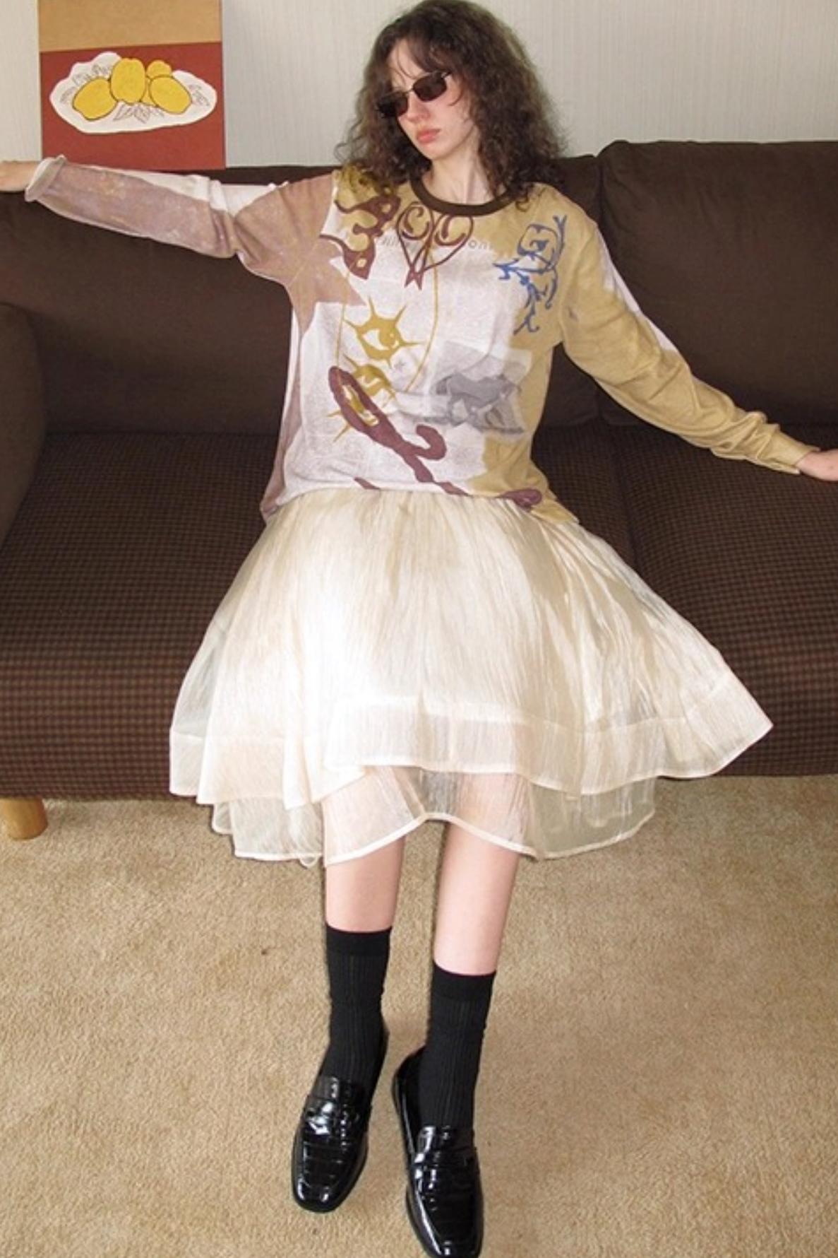 Print Long-Sleeved T-Shirt