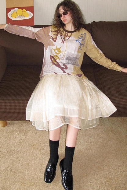 Print Long-Sleeved T-Shirt