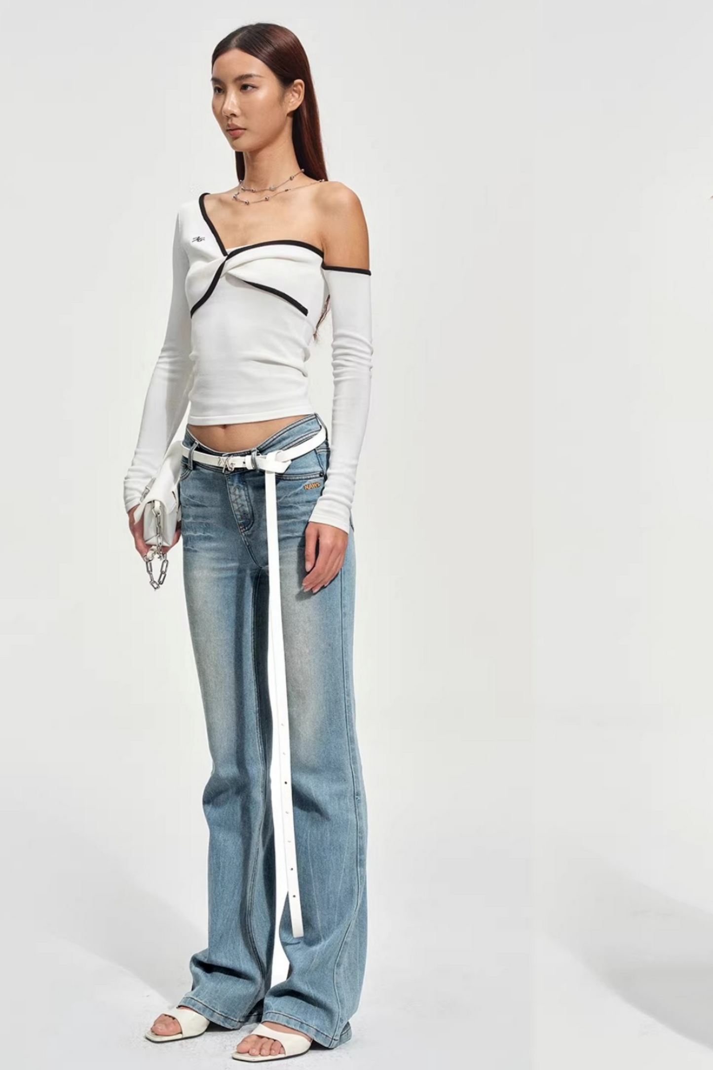 Sculpted Off-Shoulder Knit Top