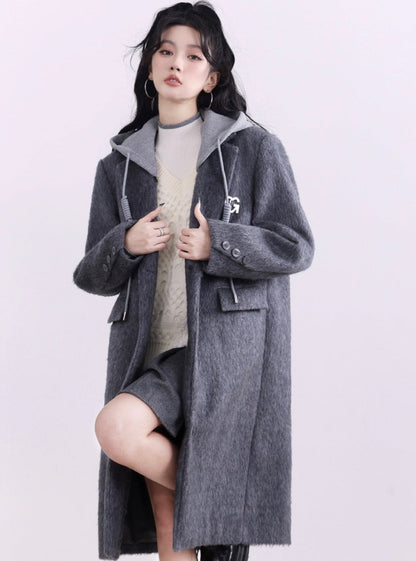 College sweatshirt hat woolen coat