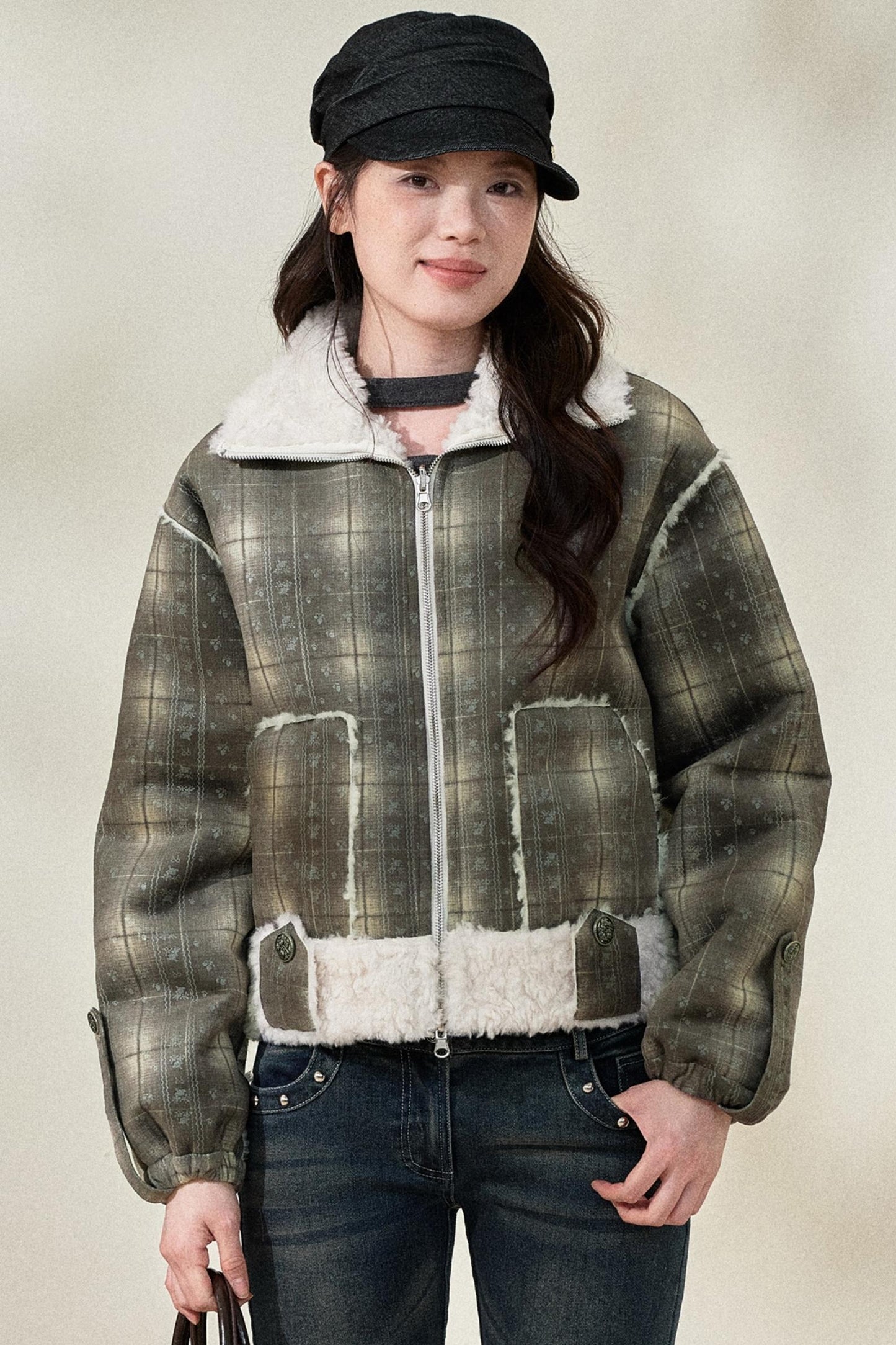 Burgundy Plaid Reversible Jacket