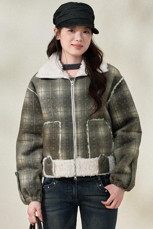 Burgundy Plaid Reversible Jacket