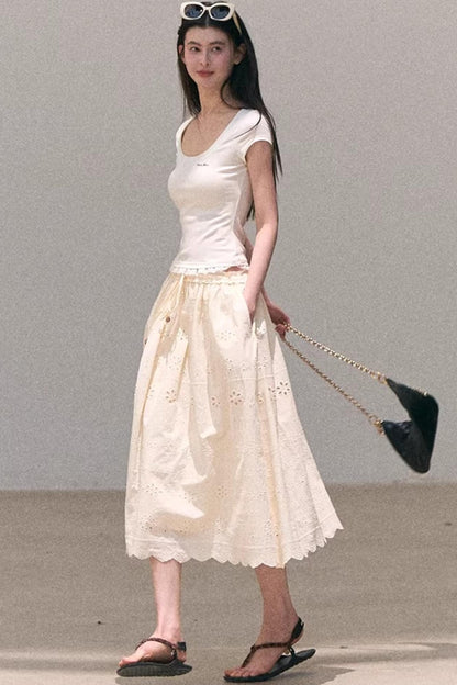 Lace Bohemian Short-Sleeve T-Shirt