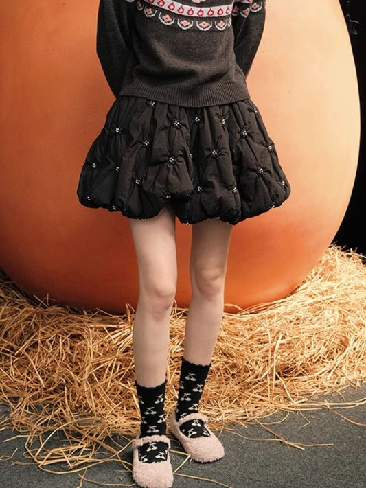 Pumpkin short skirt