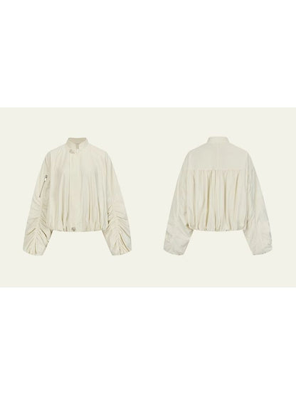 Lightweight Pleated Casual Short Jacket