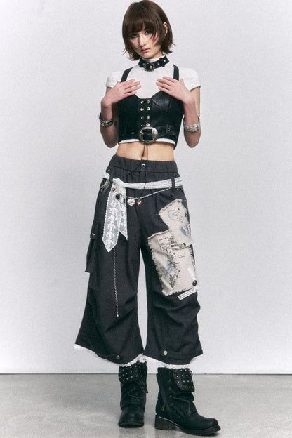 Vintage Lace Patchwork Pants