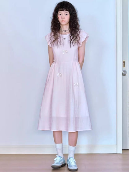 Cloud Sleeve Chiffon Dress