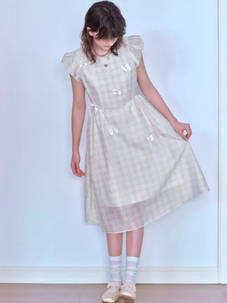 Cloud Sleeve Chiffon Dress