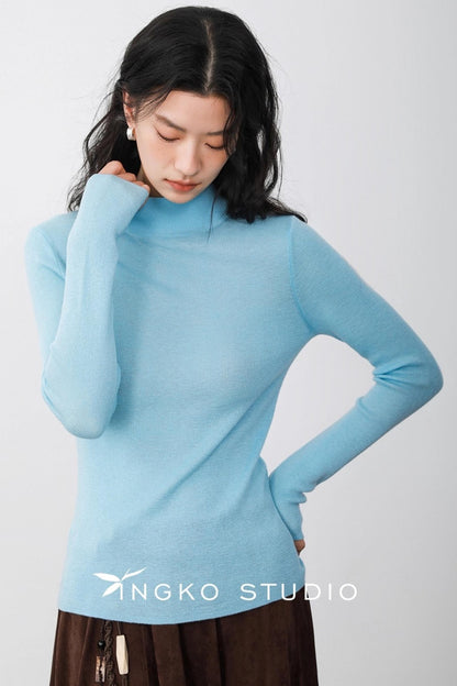 Light Blue Round Neck Sweater