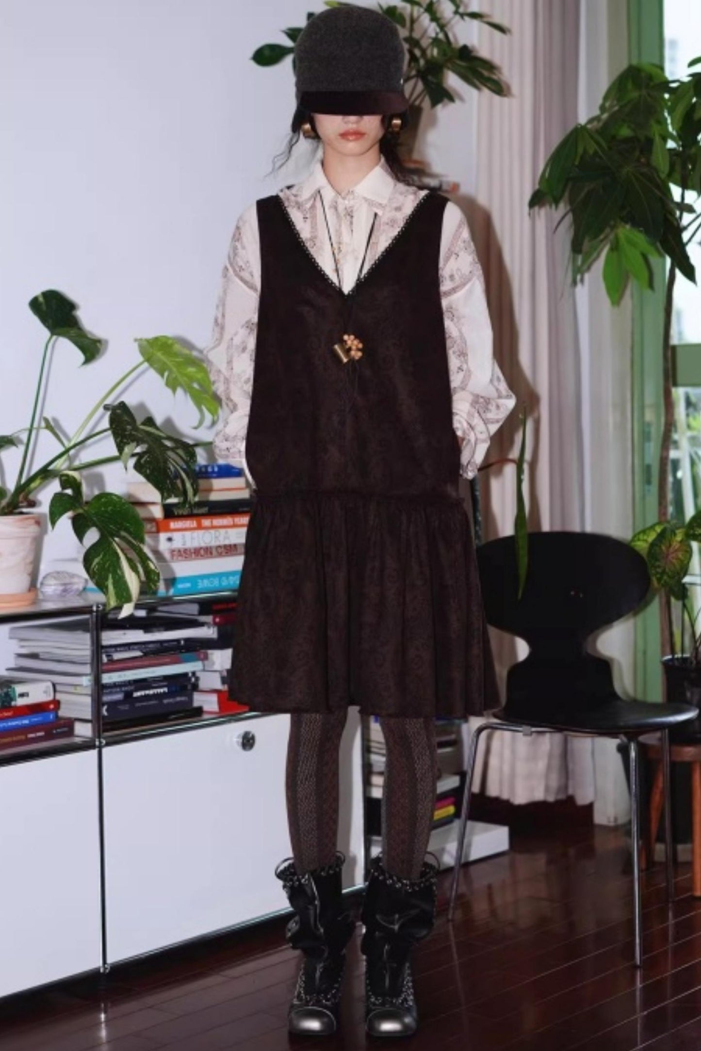 Vintage Suede Sleeveless Dress