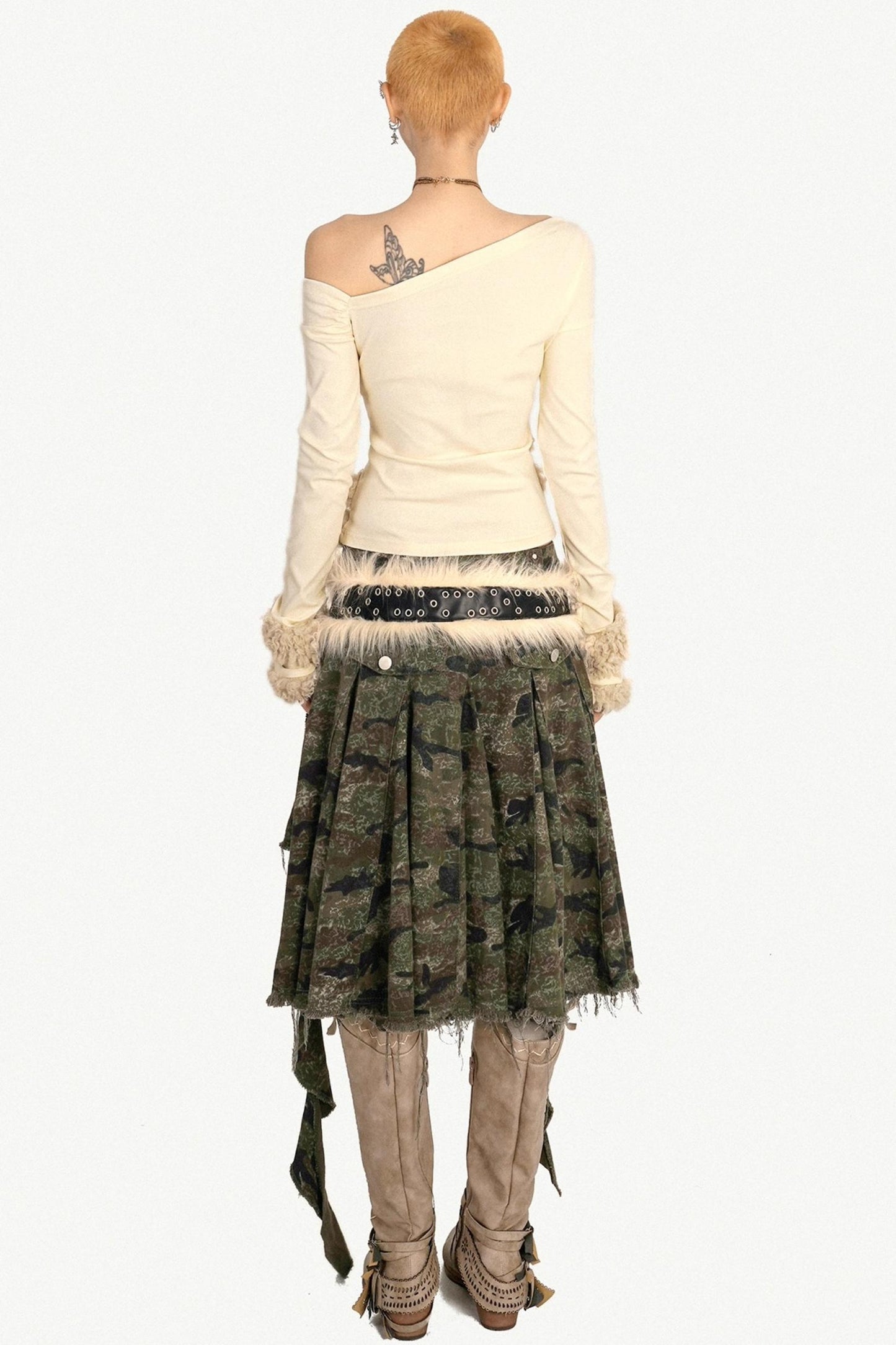 Autumn Camo Denim Skirt