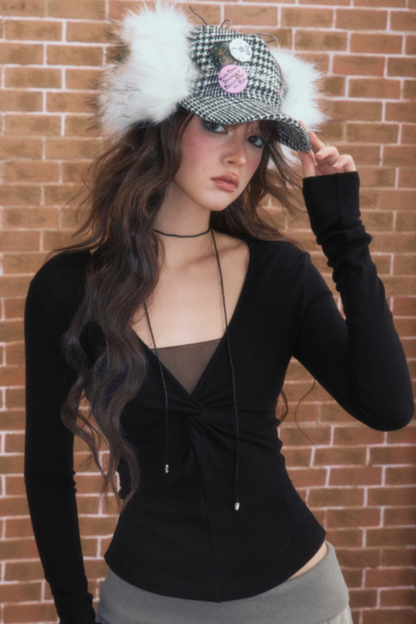 Winter Plush Baseball Cap