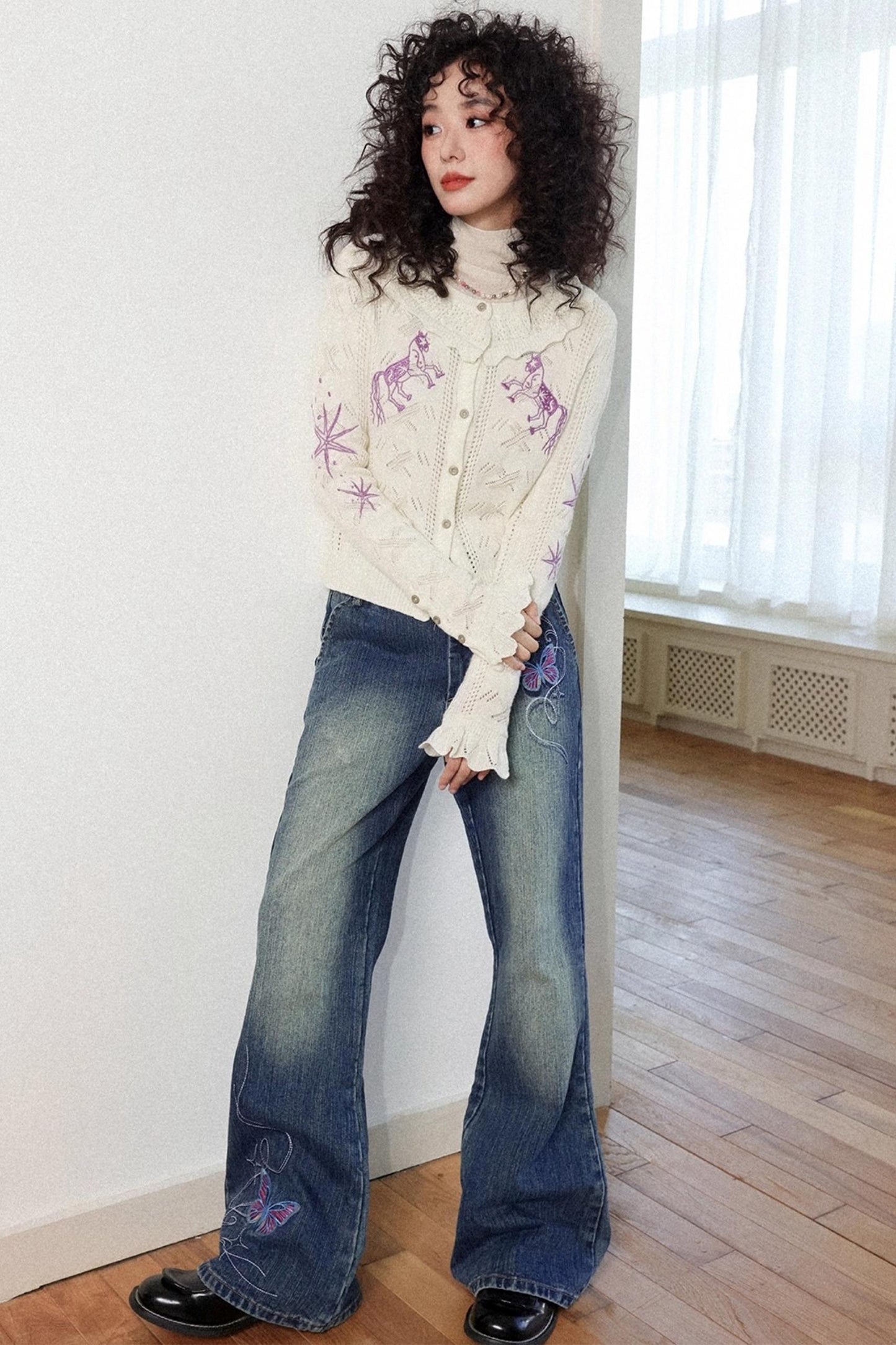 Romantic Ruffle Sweater Cardigan