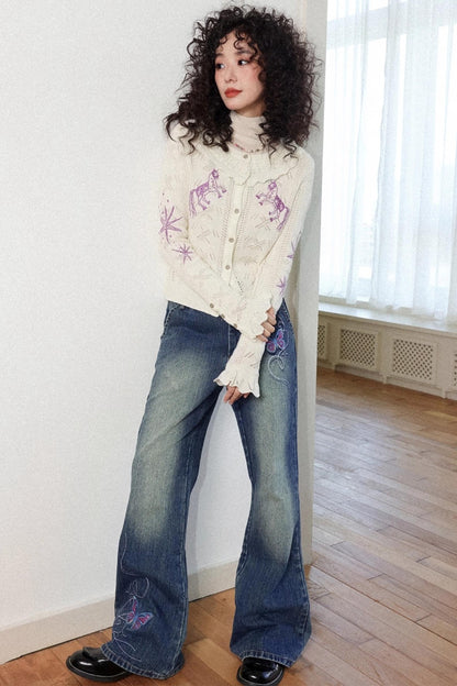 Romantic Ruffle Sweater Cardigan