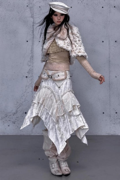 Retro Velvet Lace Skirt