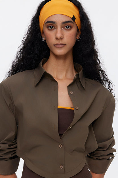 Contrasting Color Oversized Shirt
