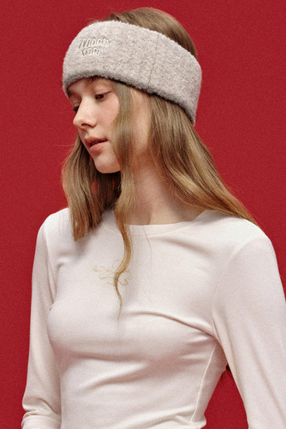 Letter Jacquard Wool Headband