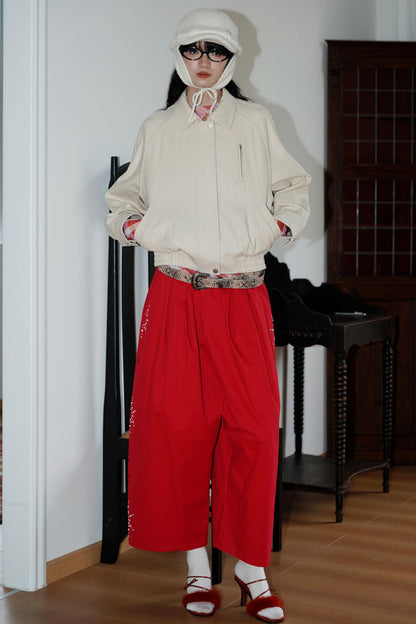 Solid Retro Short Casual Jacket