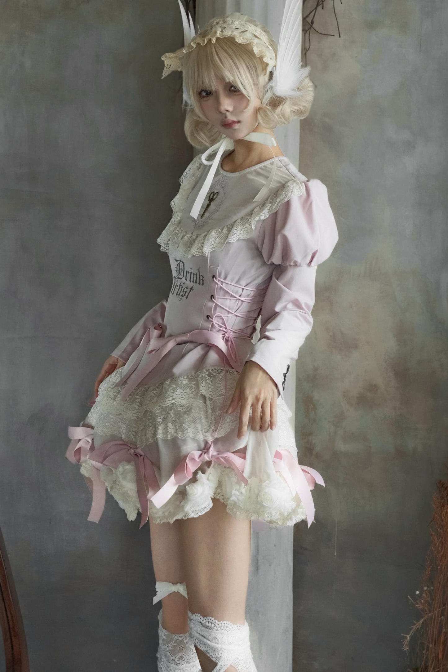 Pink Lace Swing Shirt Set-Up