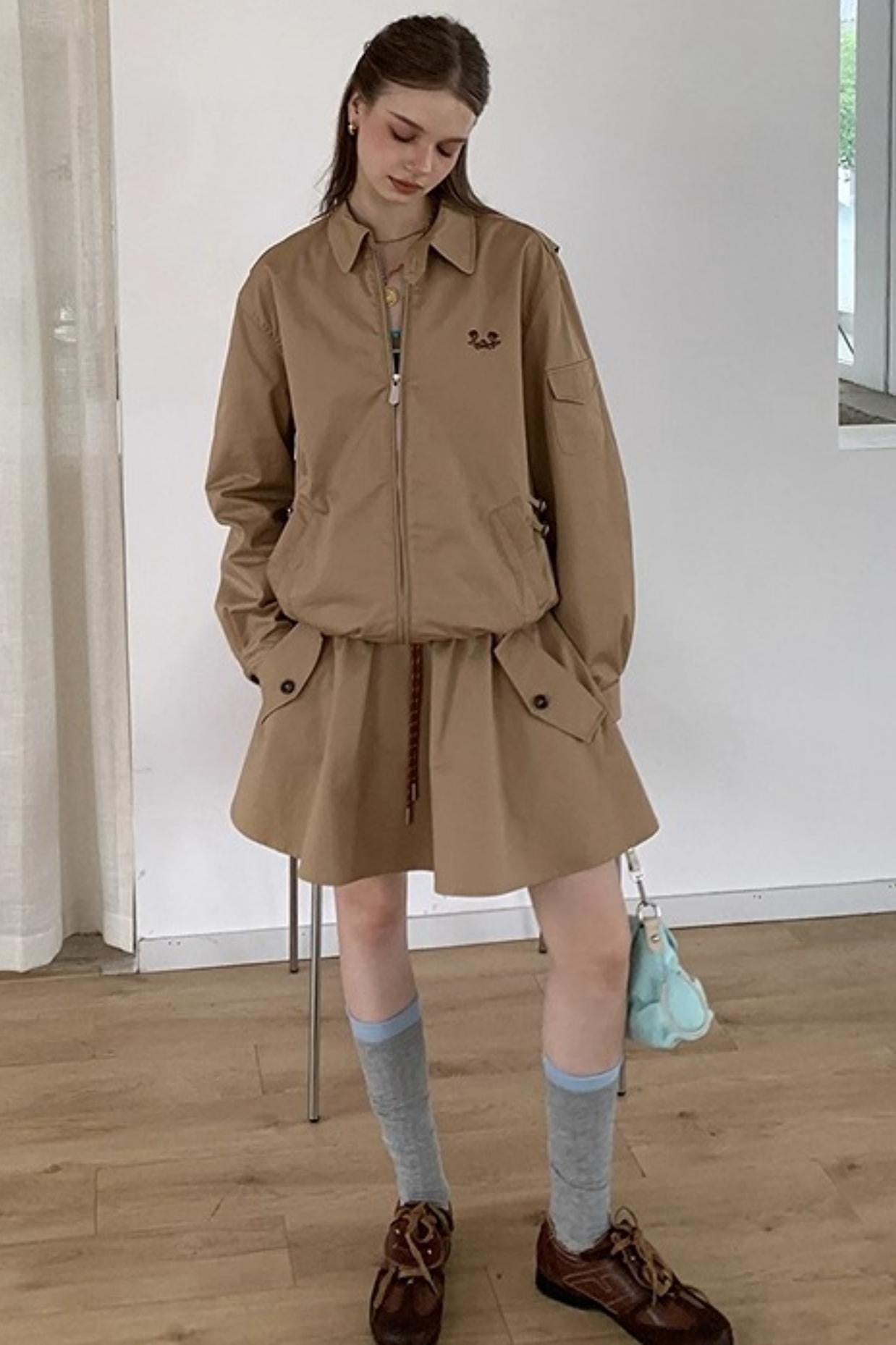 Drawstring A-line Aargo Skirt