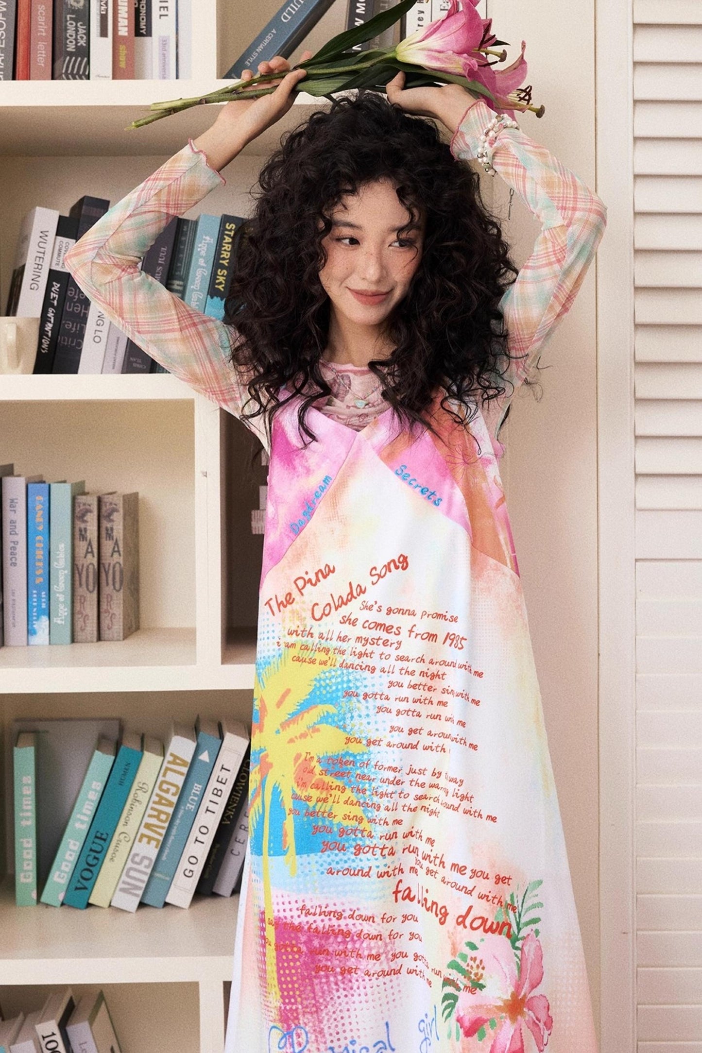 Colorful Printed Camisole Slip Dress