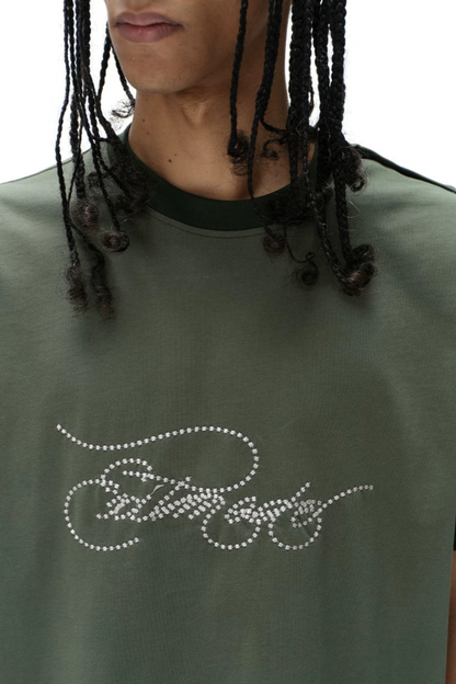 Exitmode Retro Distressed Floral Embroidery T-Shirt